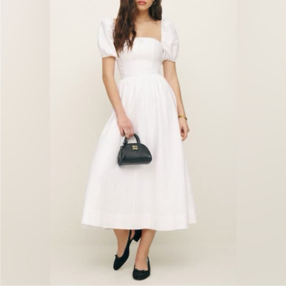 Reformation Marella A-Line Linen Dress - Picture 4 of 12